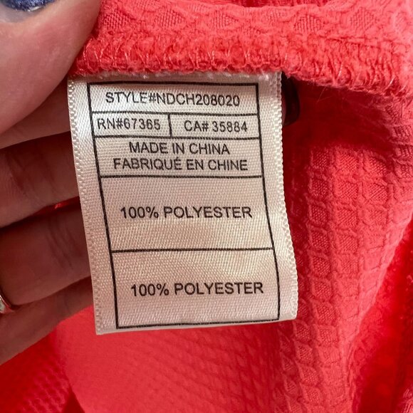 Cupcakes & Cashmere Women's Size S One Shoulder Ruffle Sheath Mini Dress Coral - Picture 10 of 10